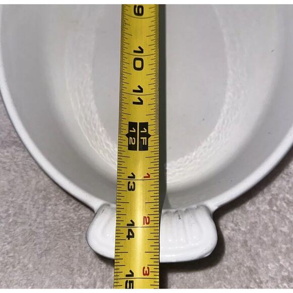 Vtg Le Creuset Cast Iron Enamel #32 Flame Oval Casserole Baking Dish France - Picture 3 of 10